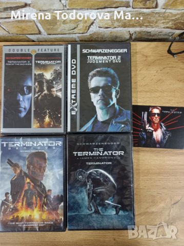 Terminator / Терминатора всичките 5 филма комплект 4 DVD-та + картичка