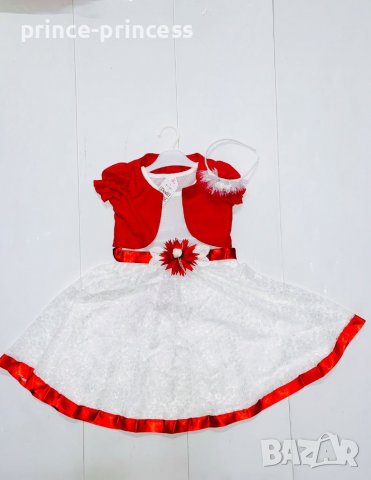 Детска рокля в червено и бяло 7,8г
