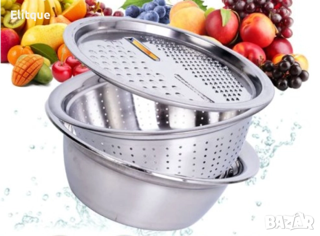 Многофункционално ренде 3в1 с купа за салата и съд за отцеждане, снимка 2 - Други - 52894791