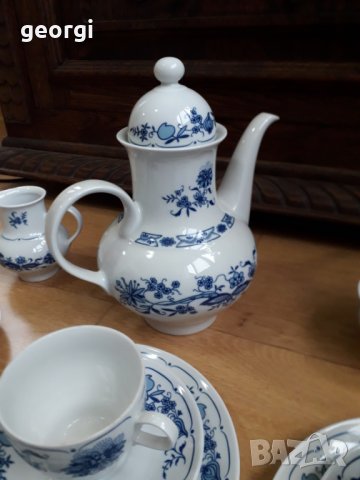 Немски порцеланов сервиз за чай, кафе Син лук, снимка 11 - Антикварни и старинни предмети - 34426475