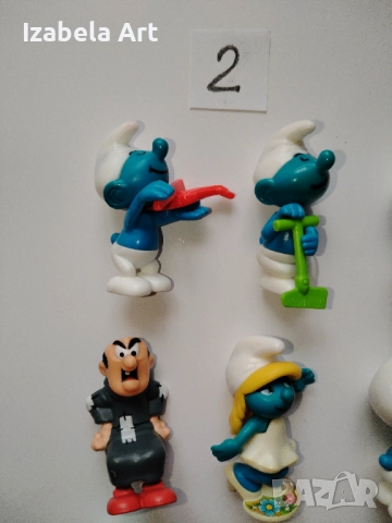 16бр фигури Kinder СМЪРФОВЕ/стари Киндер играчки от шоколадови яйца , снимка 2 - Колекции - 52022031