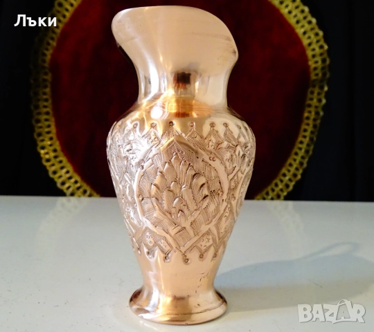 Медна каничка за ракия Isfahan Qalamzani. , снимка 9 - Антикварни и старинни предмети - 51937596