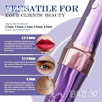 Безжична машина за татуировки Mast P60, 5 дължини на хода 0.079-0.118 инча, 120 г/4.2 унции, снимка 5 - Друга електроника - 51277414