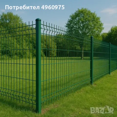 Оградни пана зелени прахово боядисани