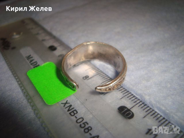 СТАРИНЕН ФИЛИГРАНЕН СРЕБЪРЕН РЕГУЛИРУЕМ РЕТРО ПРЪСТЕН ВИСОКА ПЛОБА СРЕБРО РЪЧНА РАБОТА УНИКАТ 32508, снимка 16 - Антикварни и старинни предмети - 38323652