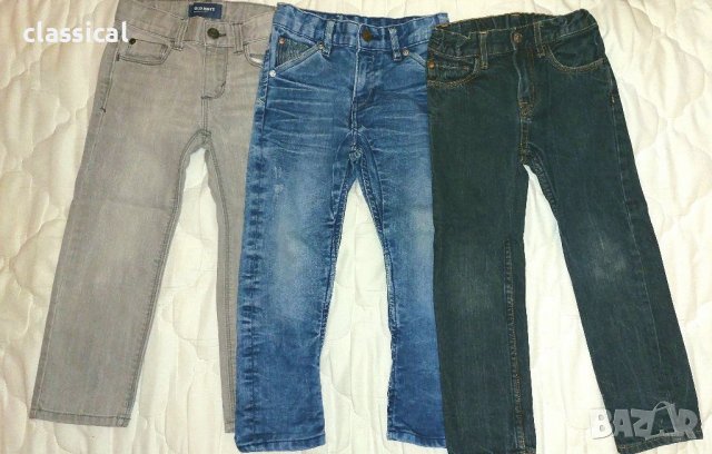 Комплект дънки за момче 4 г., снимка 1 - Детски панталони и дънки - 37707553