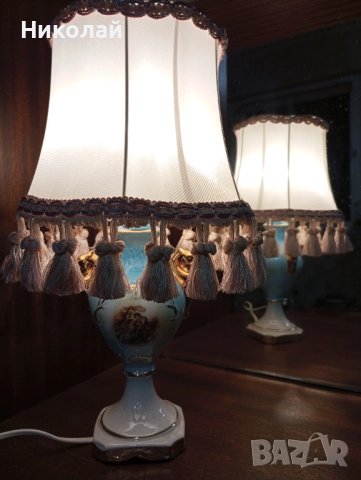 Красива порцеланова нощна лампа , снимка 5 - Антикварни и старинни предмети - 52570150