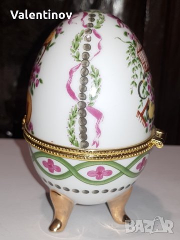 Порцеланово яйце в стил Феберже , снимка 3 - Колекции - 44304671