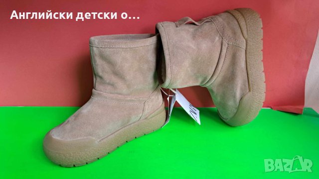 Английски детски ботуши естествена кожа-ZARA , снимка 3 - Бебешки боти и ботуши - 42907638