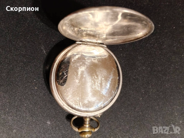 Швейцарски джобен часовник с посребрени капаци 1925г. - ПРОМОЦИЯ, снимка 6 - Джобни - 49866321