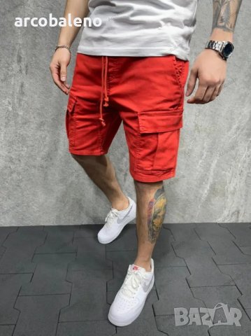 Улични мъжки къси ежедневни карго панталони с много джобове, 4цвята , снимка 2 - Къси панталони - 40851314