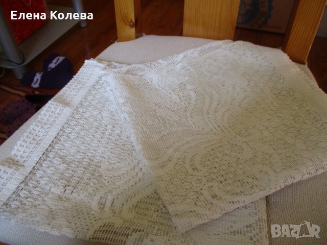 Дантели и ивица ленена панама, снимка 3 - Пердета и завеси - 31841132