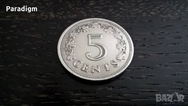 Монета - Малта - 5 цента | 1976г., снимка 2 - Нумизматика и бонистика - 29305003