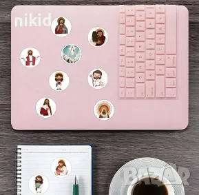 100 бр Християнски Иисус Христос самозалепващи лепенки стикери за ръчна изработка за подарък, снимка 4 - Други - 47527208