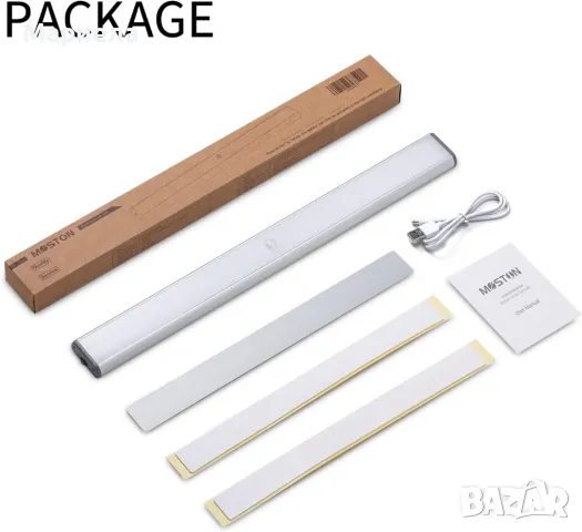 Безжична магнитна LED лампа с датчик 45см. / 2500mAh / Лампа Под Шкаф / Лампа за Гардероб, снимка 11 - Лед осветление - 49315349