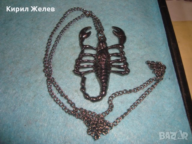 ФИГУРАЛЕН АРТ МЕТАЛЕН МЕДАЛЬОН - СКОРПИОН с ВЕРИЖКА 38811, снимка 8 - Колиета, медальони, синджири - 35273854