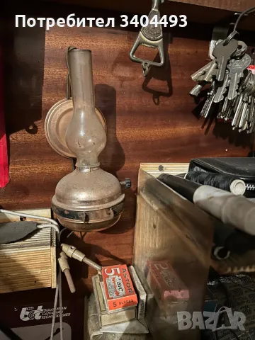 Винтидж газена лампа, снимка 2 - Антикварни и старинни предмети - 50309882