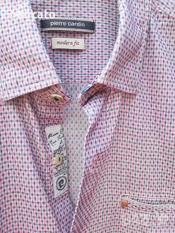 Мъжка риза с къс ръкав Pierre Cardin (Modern Fit), Размер L, снимка 7 - Ризи - 55803880