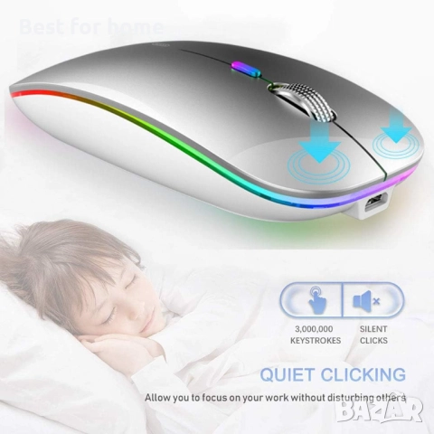 Uiosmuph Bluetooth мишка, снимка 4 - Клавиатури и мишки - 52925835