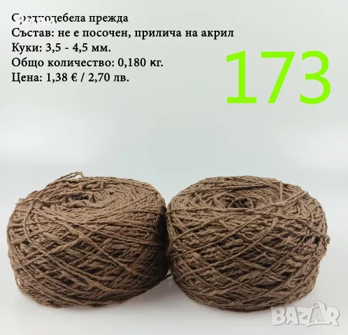 Евтини прежди в малки количества - нови и остатъци, снимка 6 - Други - 40171358