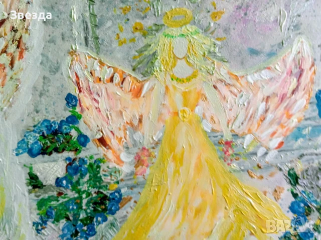 Картина АНГЕЛИ НА ЛЮБОВТА, снимка 2 - Икони - 38023656