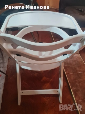 Бебешко дървено столче за хранене , снимка 3 - Столчета за хранене - 53955014