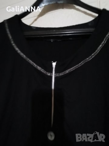 СТРАХОТНА И ЕФЕКТНА БЛУЗА С ЦИПОВЕ 2XL, снимка 4 - Блузи с дълъг ръкав и пуловери - 42860548