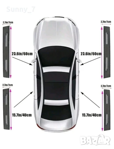 Комплект от 4 броя 3D стикери от въглеродни влакна, снимка 4 - Аксесоари и консумативи - 51183980