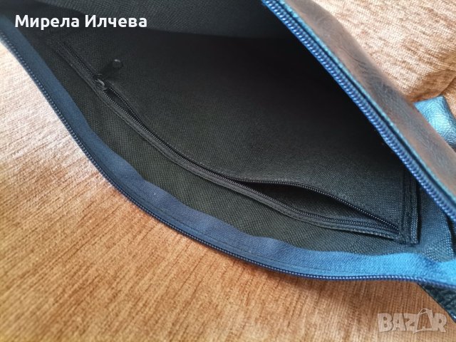 Дамска синя малка чанта, снимка 4 - Чанти - 40794880