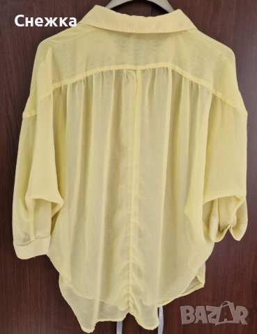 Лятна жълта блуза, дамска, снимка 2 - Блузи с дълъг ръкав и пуловери - 42861711