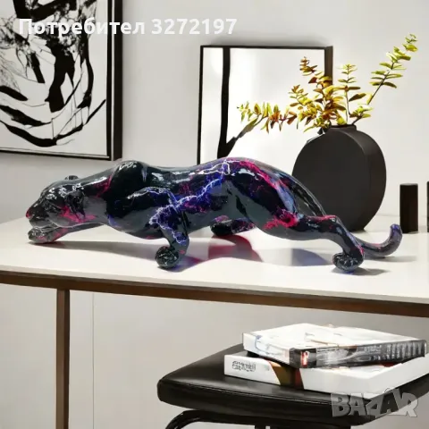Ръчно изработена Статуетка от Смола - Ягуар, снимка 3 - Статуетки - 48274616