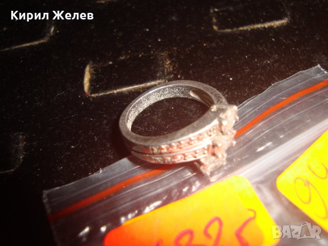СРЕБЪРЕН ПРЪСТЕН СРЕБРО ПРОБА 925 МАРКИРАНО с МИНИАТЮРНИ ФАСЕТ ЦИРКОН КАМЪНИ 9488, снимка 7 - Пръстени - 31247168