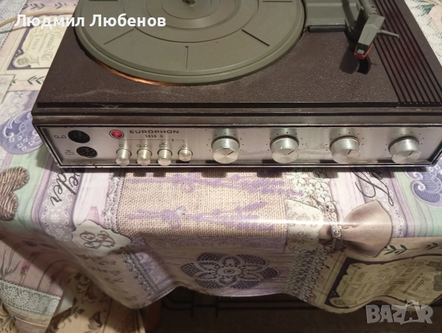 Грамофон Europhon стерео с вграден усилвател , снимка 4 - Грамофони - 54059414