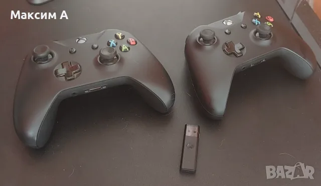 Комплект 2 бр. Xbox One контролери + Оригинален USB адаптер за PC