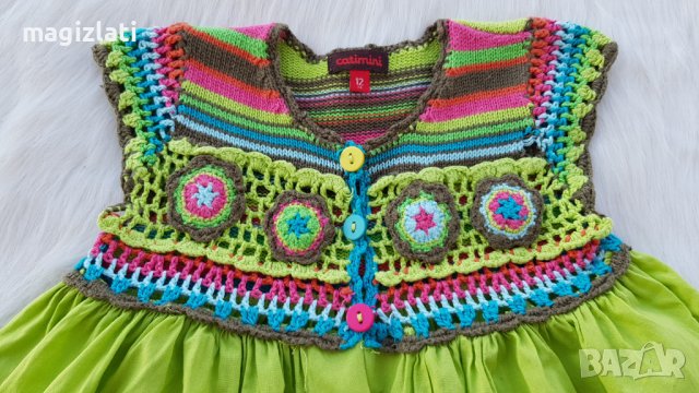 Детска рокля Catimini  размер 74-80см., снимка 2 - Бебешки рокли - 37468656