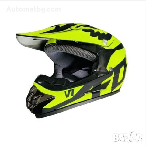 Детска каска за мотор Automat, Кросова, 0111, S, M и L размер, Неон