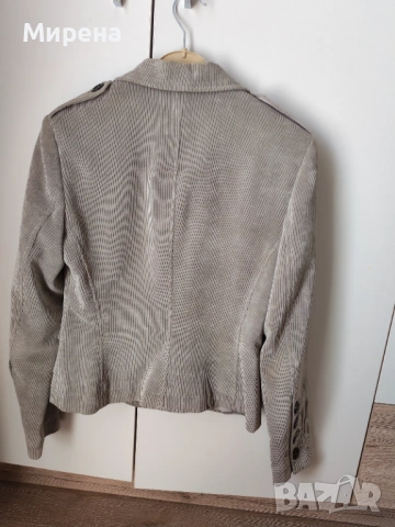 Бежово джинсово сако с подплата МИКСТАР, размер S, снимка 3 - Сака - 54149116