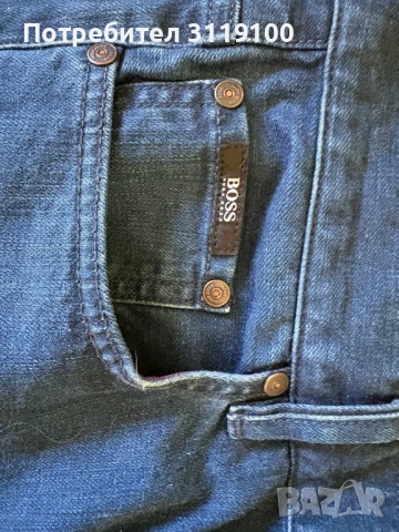 Boss мастилено сини дънкови панталони, снимка 3 - Панталони - 52184149