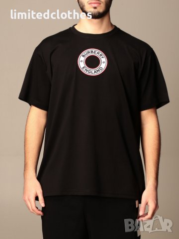 BURBERRY Black Archway Embroidered Circle Logo Мъжка Тениска size S и M