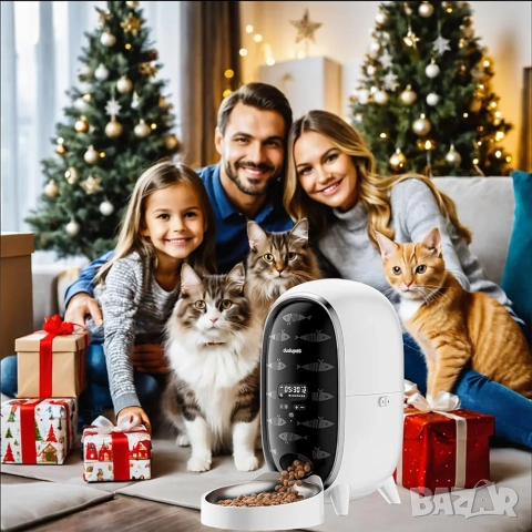 3L Автоматична хранилка за котки DUDUPET с таймер и гласово повикване, снимка 10 - За котки - 52437069