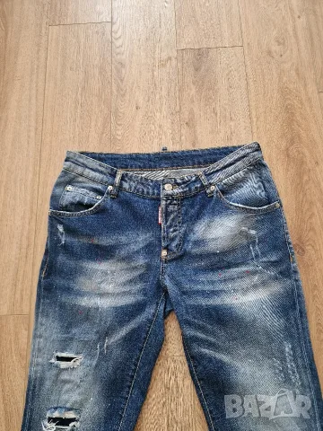 Страхотни мъжки дънки DSQUARED2 размер 52 / L , слим фит , снимка 2 - Дънки - 56118482