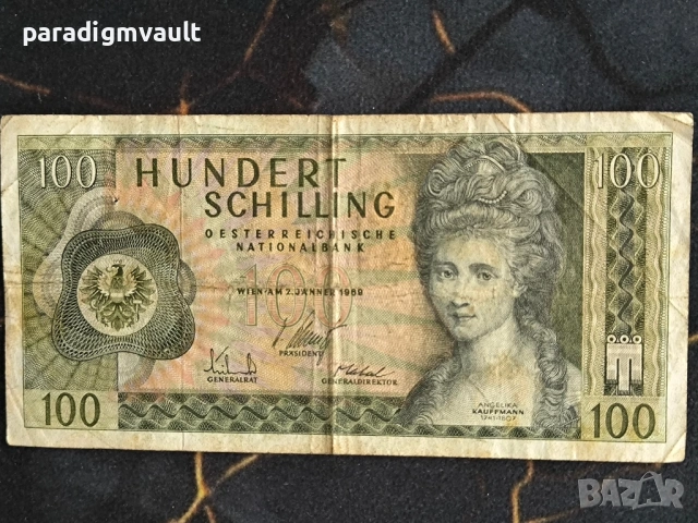 Банкнота - Австрия - 100 шилинга | 1969г.