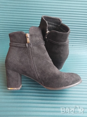 Дамски черни боти, снимка 3 - Дамски боти - 52493213