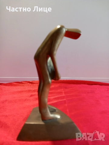 Малка Авторска Бронзова Пластика , Статуетка , снимка 3 - Антикварни и старинни предмети - 52329076