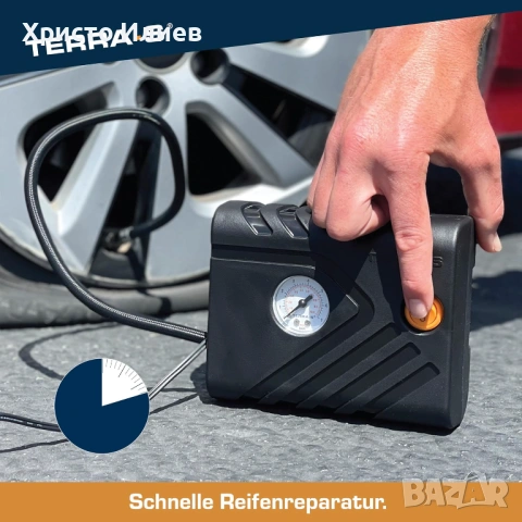 Комплект за ремонт на автомобилни гуми Terra-S с компресор, снимка 4 - Аксесоари и консумативи - 53186086