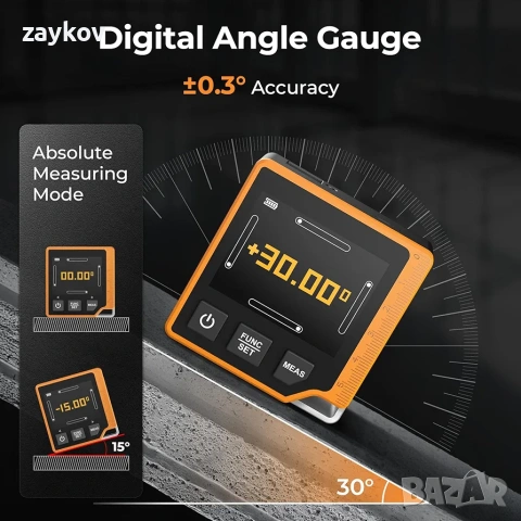 Цифрова лазерна ролетка CIGMAN, 80M лазерно измервателно устройство с LCD подсветка, снимка 3 - Други инструменти - 53355829
