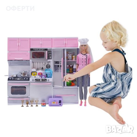 Кухненски комплект със звуци, светлини и кукла готвач, снимка 2 - Други - 44199723