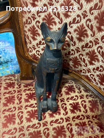 дървена египетска статуетка, снимка 2 - Статуетки - 52662438