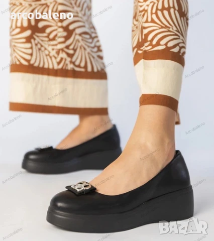 Дамски обувки на платформа с циркониева декорация Patos, 2цвята , снимка 3 - Дамски ежедневни обувки - 51251885