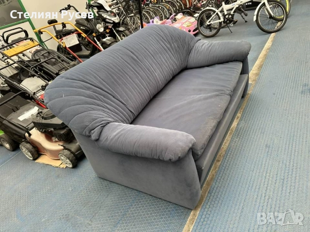 4963 разтегателен прав Диван / канапе с функция сън 150см -цена 50лв или 25,56 евро смр употребяван , снимка 3 - Дивани и мека мебел - 52037282